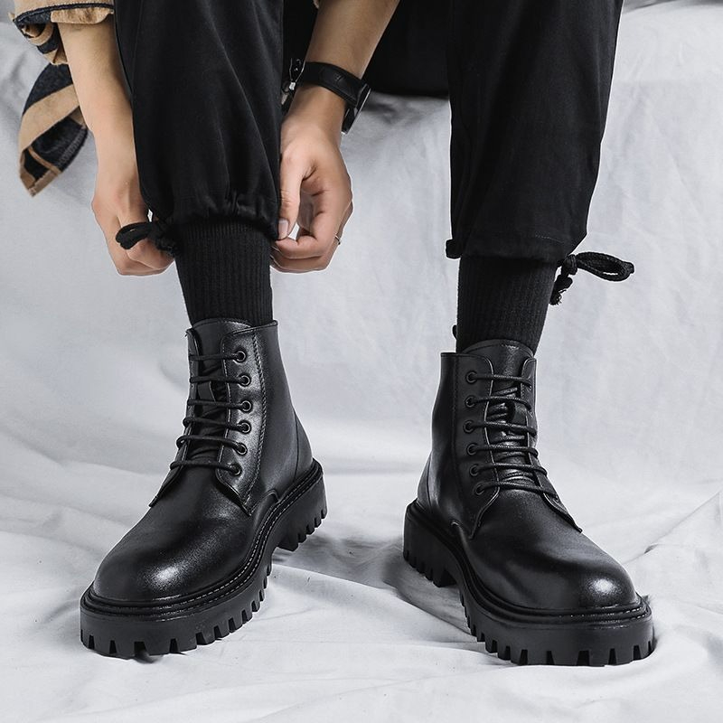 Men'S Shoes Increase Height - Bottes en cuir pour hommes, style