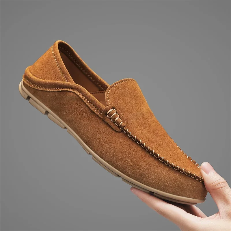 Men'S Shoes Hey Dude - Mocassins pour hommes en cuir suédé,